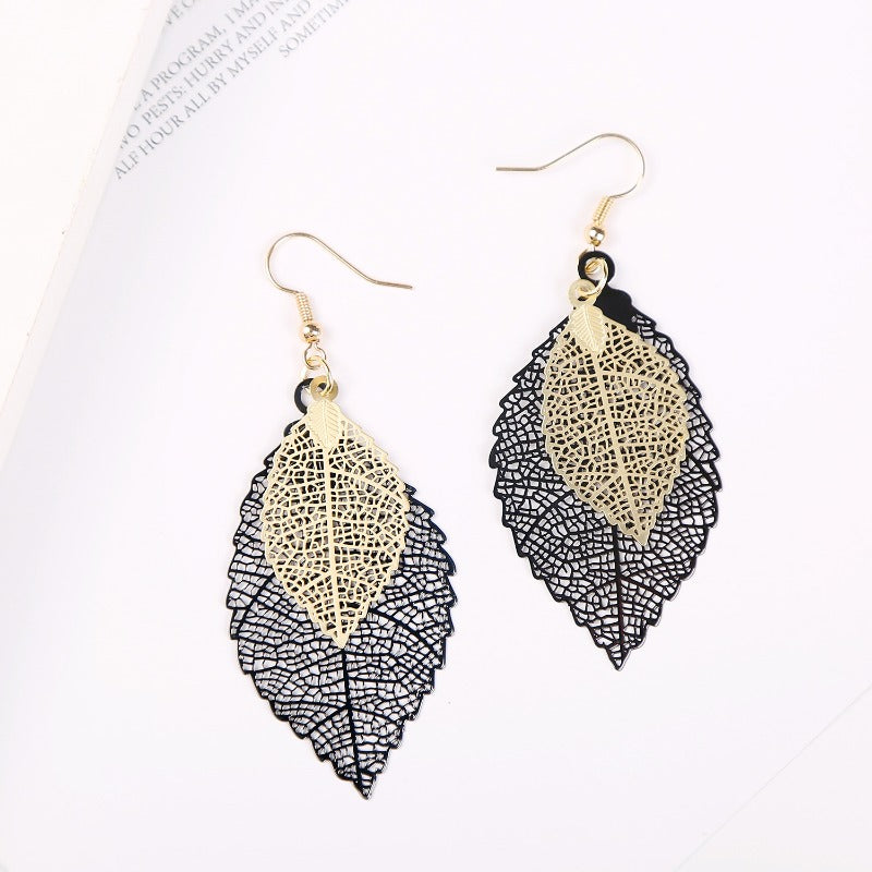Wholesale Fashion Retro Ethnic Style Leaf Earrings